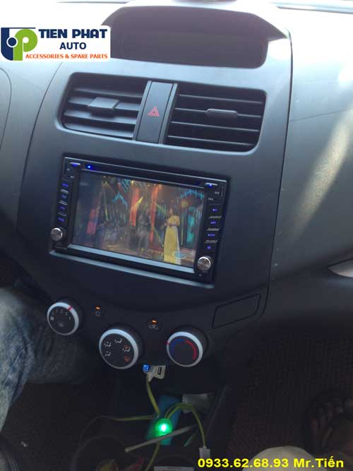 cung cap man hinh dvd chạy android gia re uy tin cho Chevrolet Spack 2014 tai quan 10